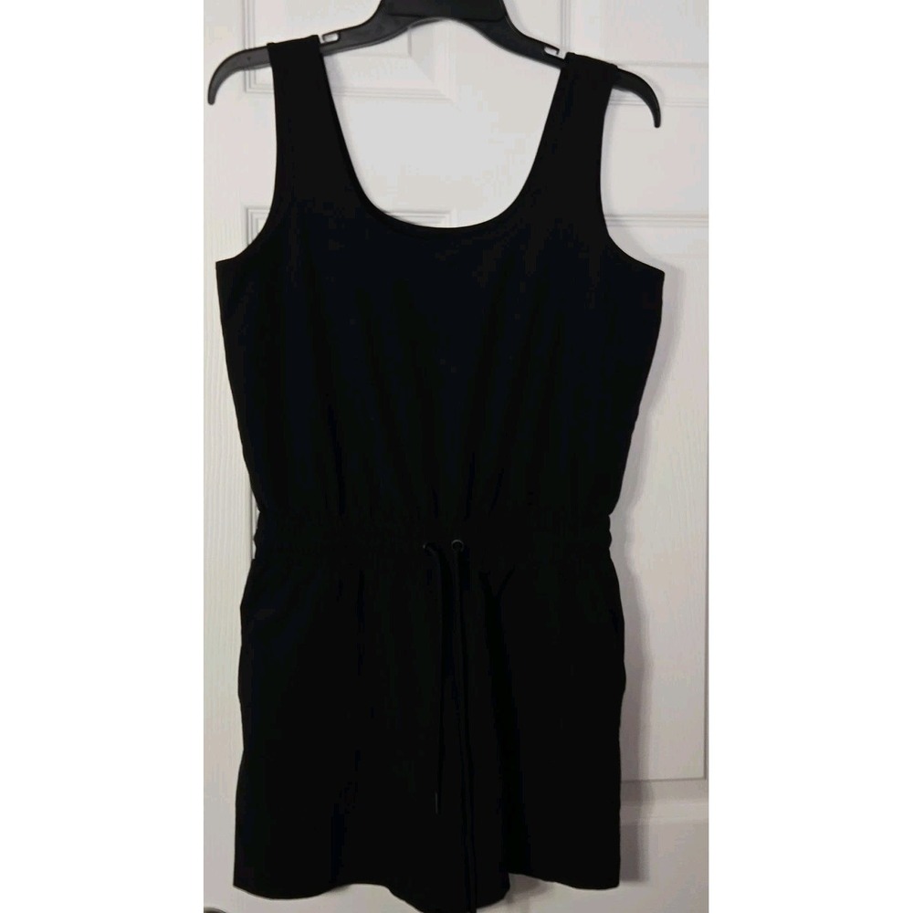 Lou & Grey Womans One Piece Sleeveless Romper Size XS Black